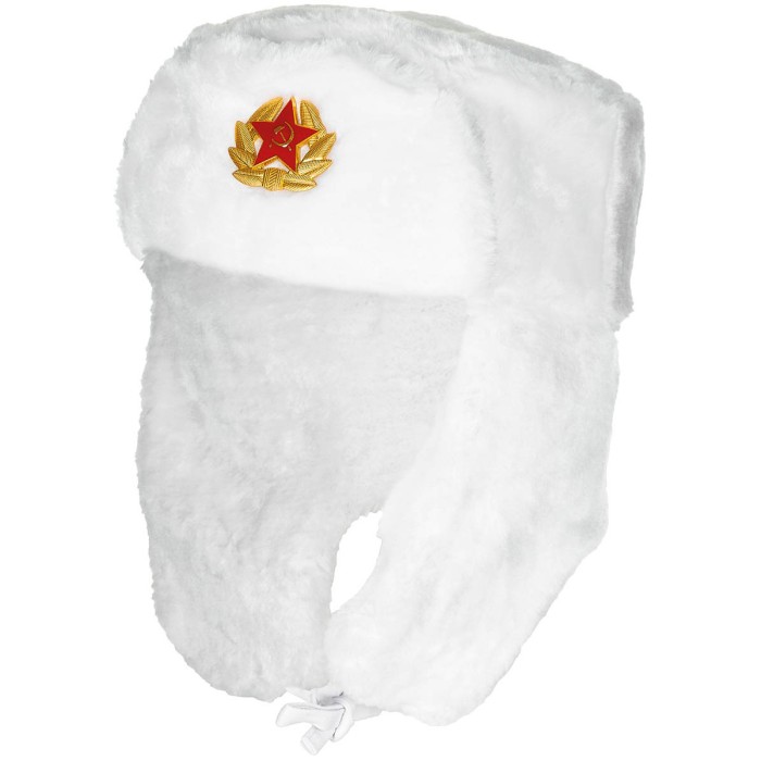 Russische Fellmütze, Kosakenmütze, Uschanka,Tschapka, Wintermütze, Kokarde Stern